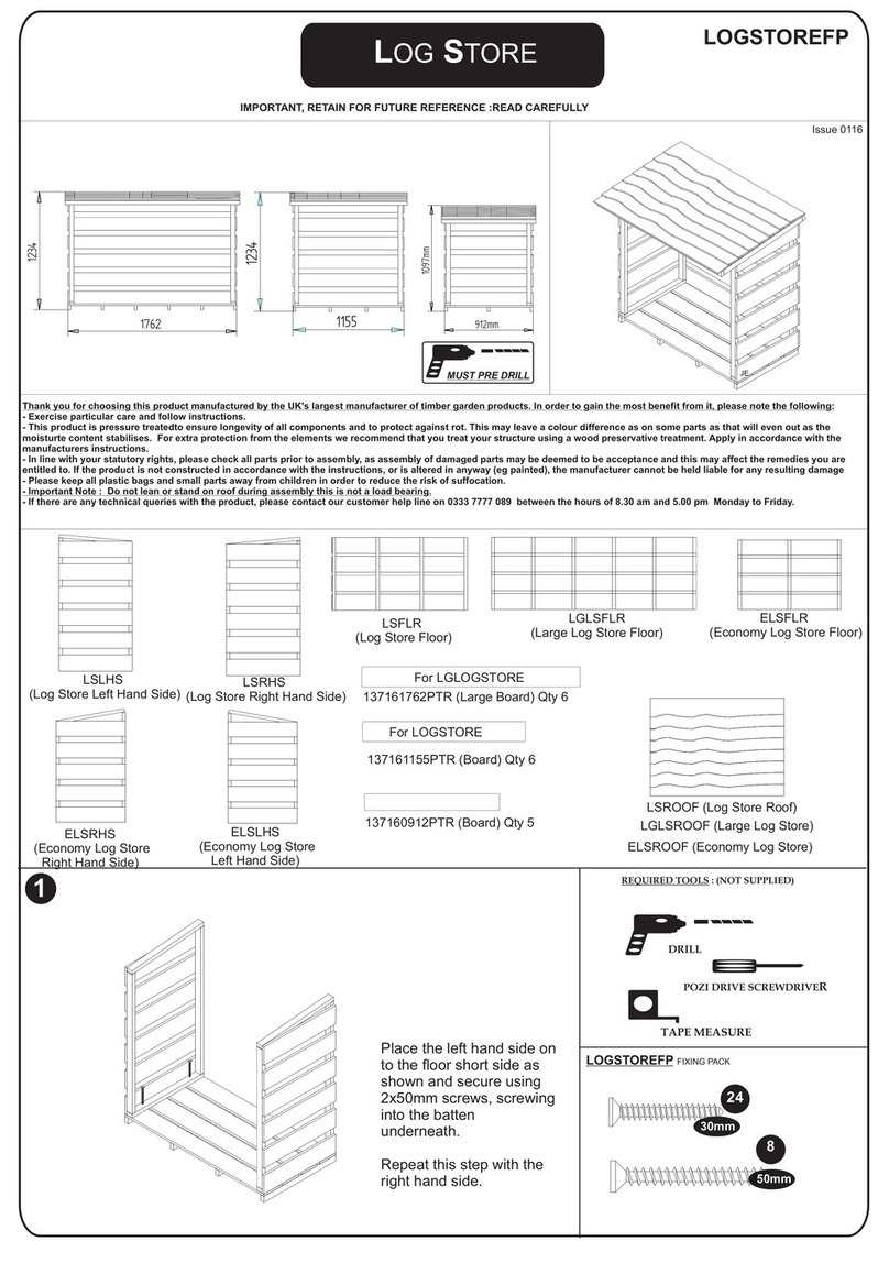 Forest garden LOG STORE manual Forest garden LOG STORE manual