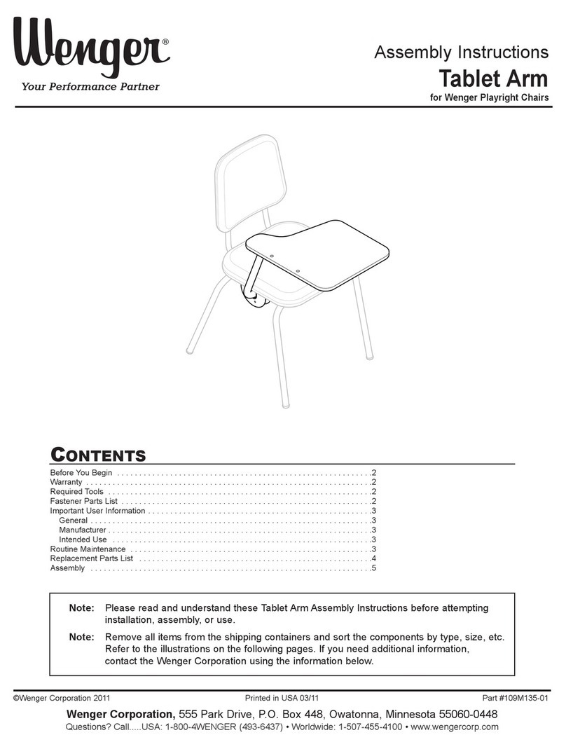Wenger Tablet Arm Assembly instructions