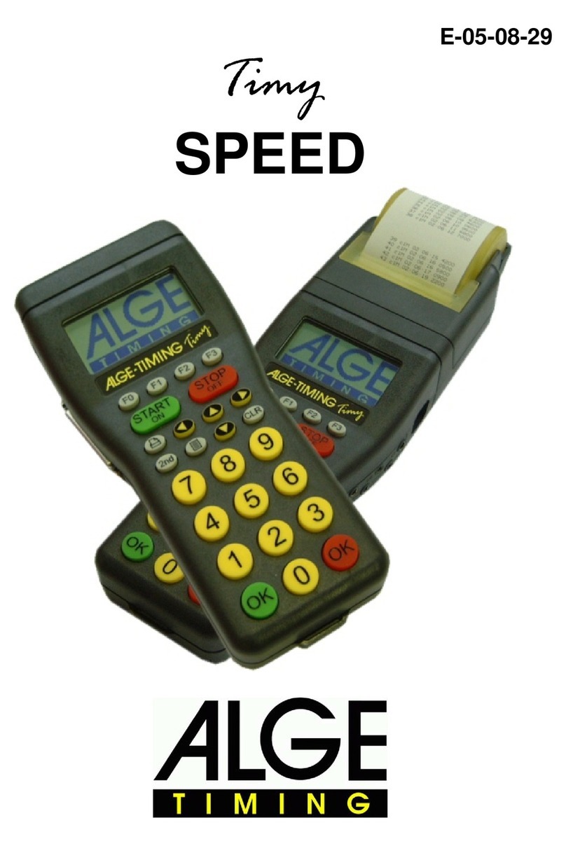 ALGE-Timing Timy SPEED User manual ALGE-Timing Timy SPEED User manual
