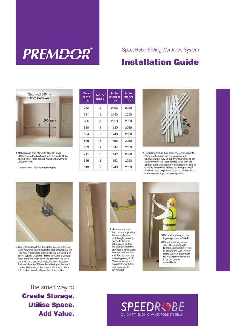 PREMDOR SpeedRobe installation guide PREMDOR SpeedRobe installation guide
