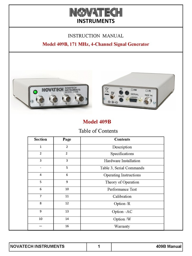 Novatech Instruments 409B instruction manual