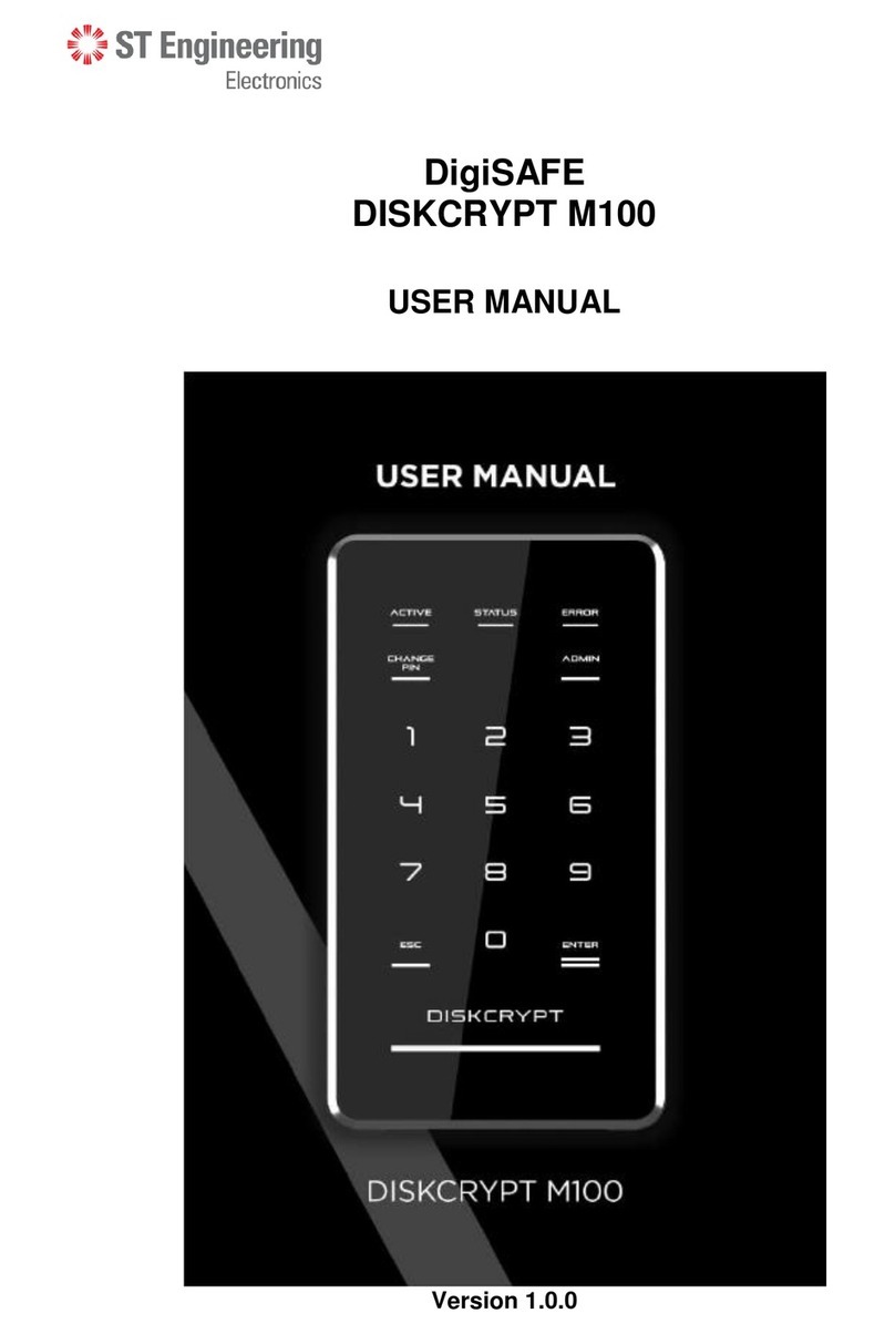 ST Engineering Electronics DigiSAFE DISKCRYPT M100 user manual