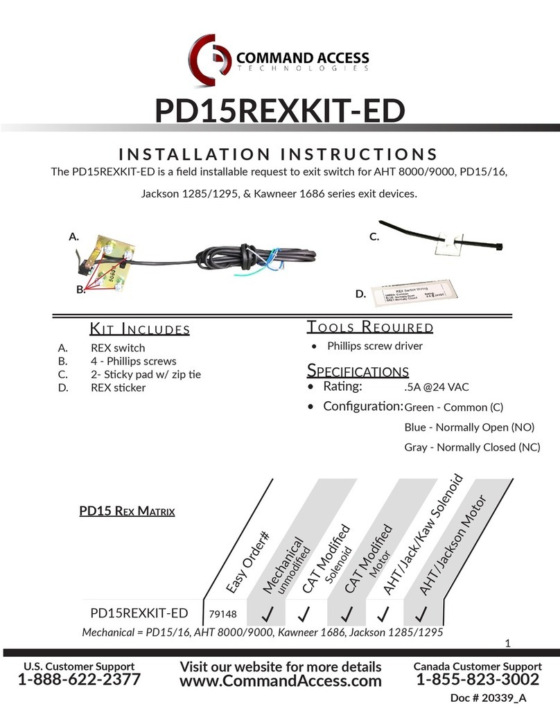 Command access PD15REXKIT-ED installation instructions