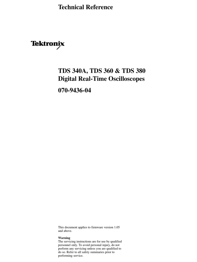 Tektronix TDS 340A Use and care manual