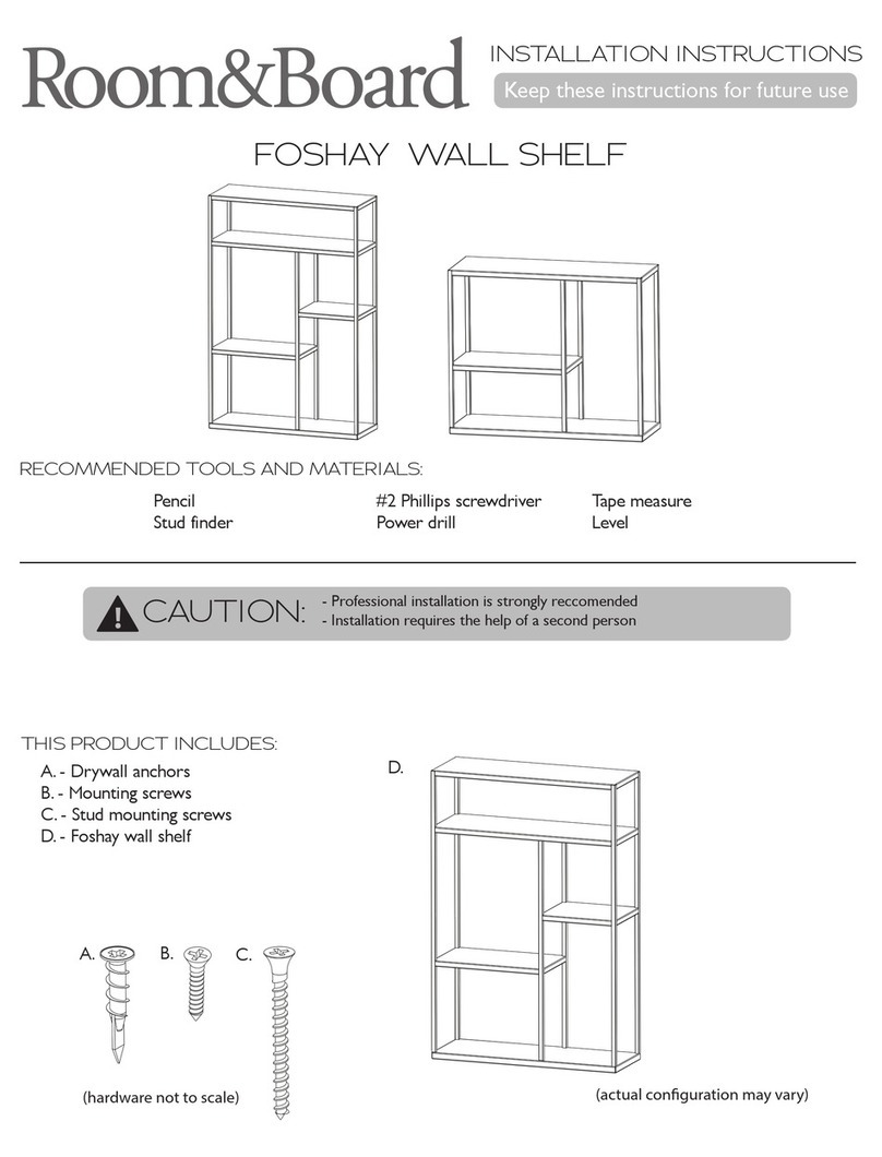 Room & Board FOSHAY WALL SHELF User manual Room & Board FOSHAY WALL SHELF User manual