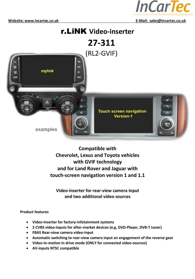 InCarTec r.LiNK 27-311 manual