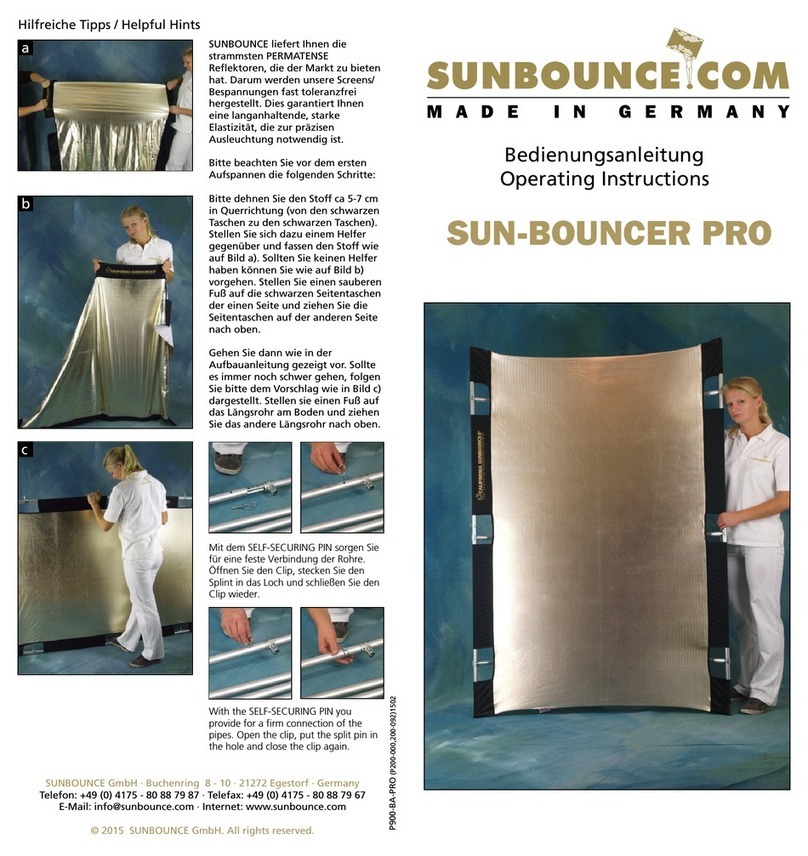 SUNBOUNCE.COM SUN-BOUNCER PRO User manual