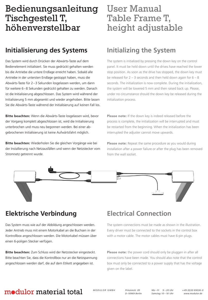 modulor Table Frame T user manual