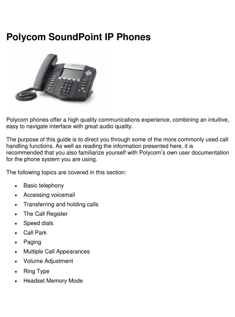 Polycom soundpoint IP series manual