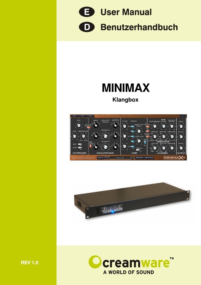 CreamWare MINIMAX Klangbox User manual