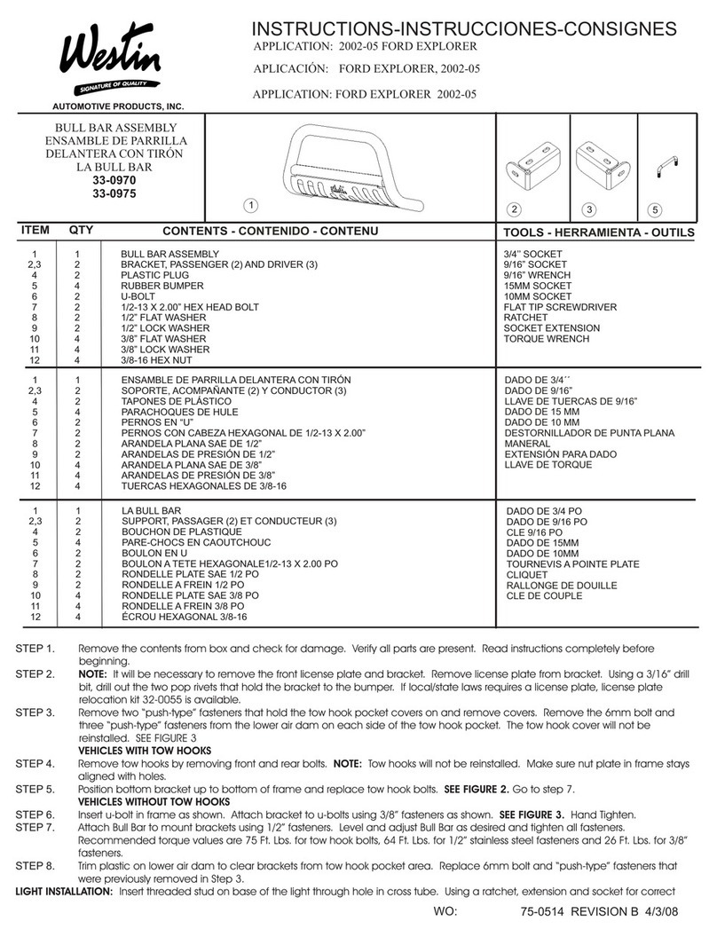 Westin 33-0970 User manual