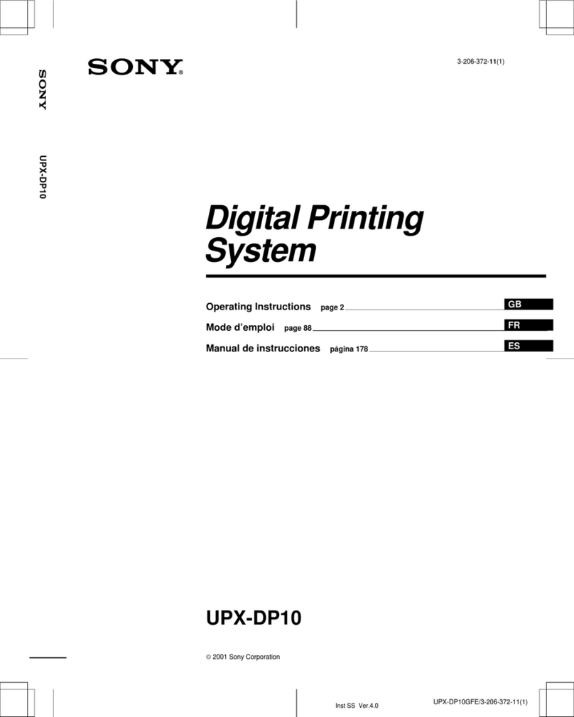 Sony UPX-DP10 User manual Sony UPX-DP10 User manual