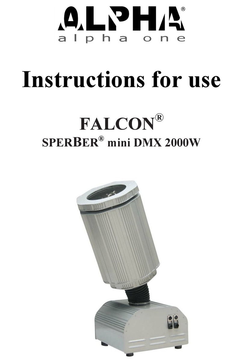 Alpha One FALCON SPERBER mini DMX 2000W Instructions for use
