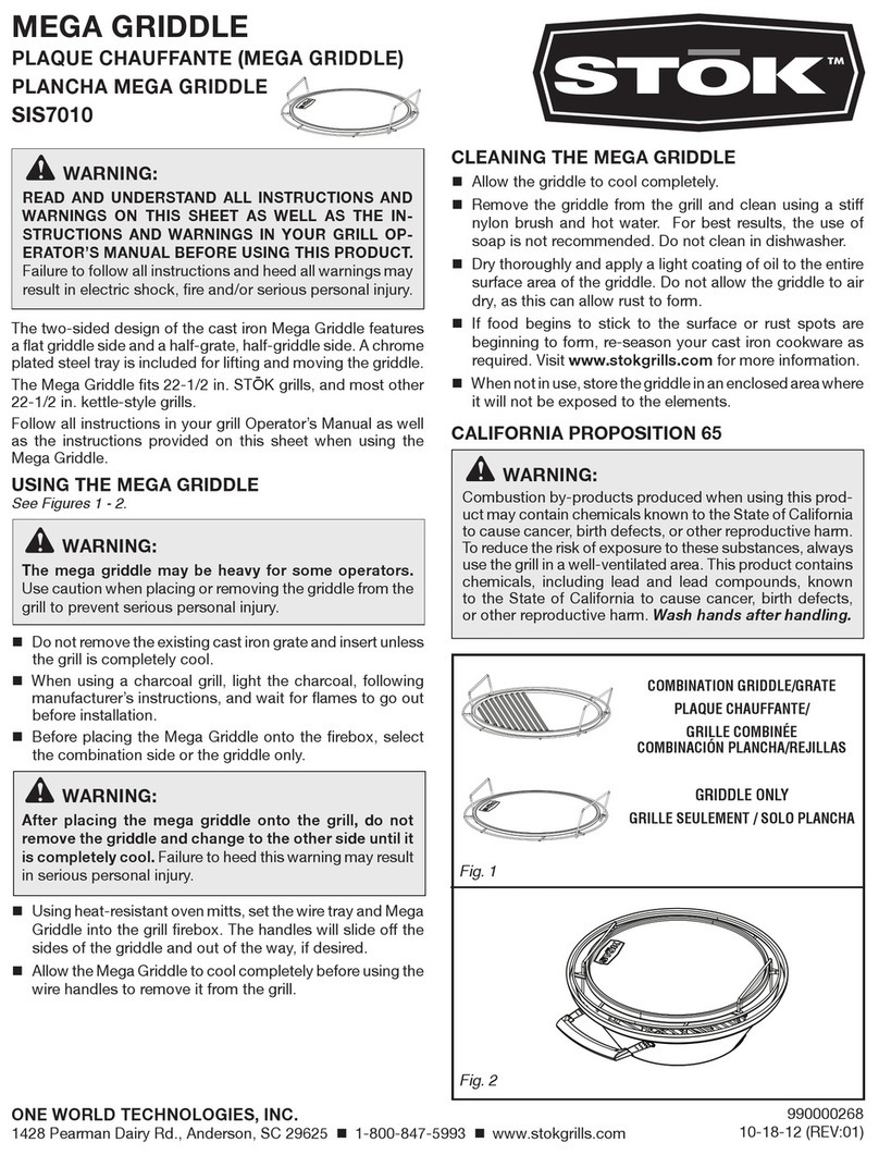 STOK MEGA Griddle SIS7010 quick start guide