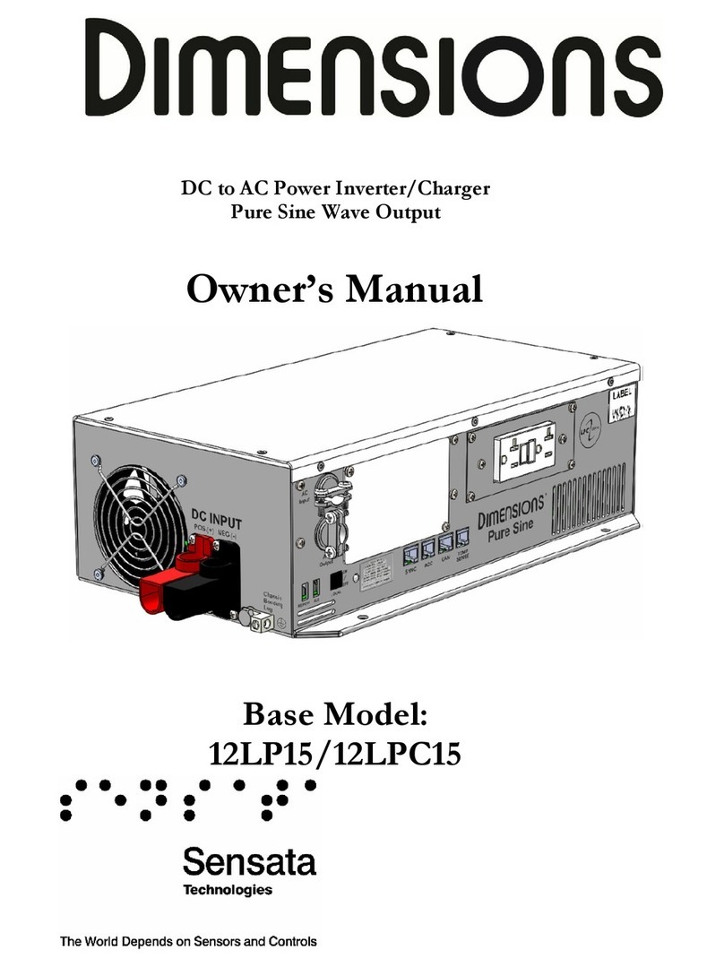 Sensata Dimensions 12LP15 owner's manual