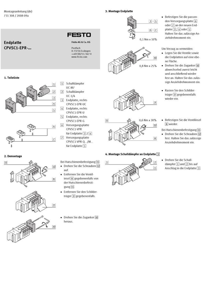 Festo CPVSC1-EPR Series Assembly instructions