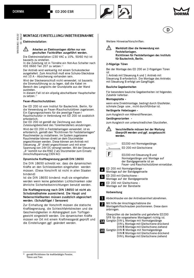 Dorma ED 200 ESR Guide