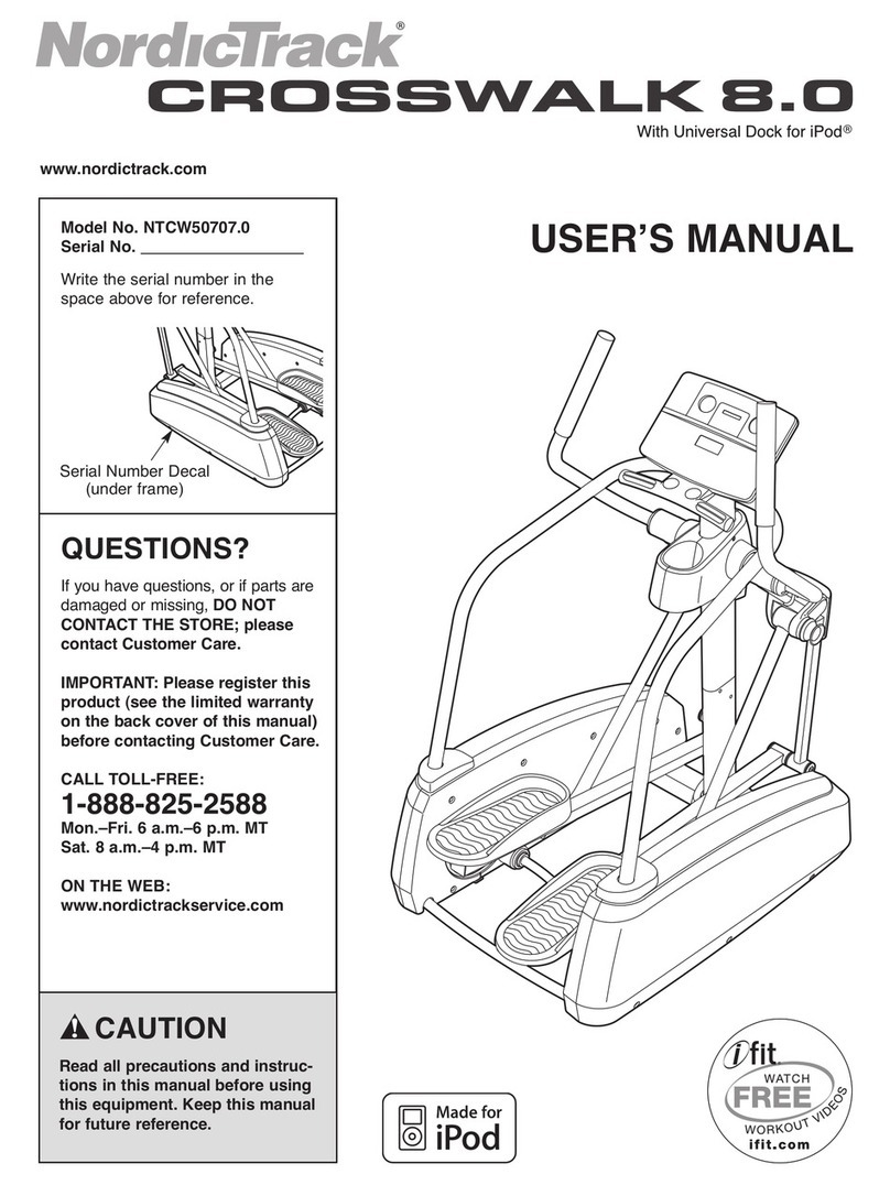 NordicTrack CROSSWALK 8.0 user manual
