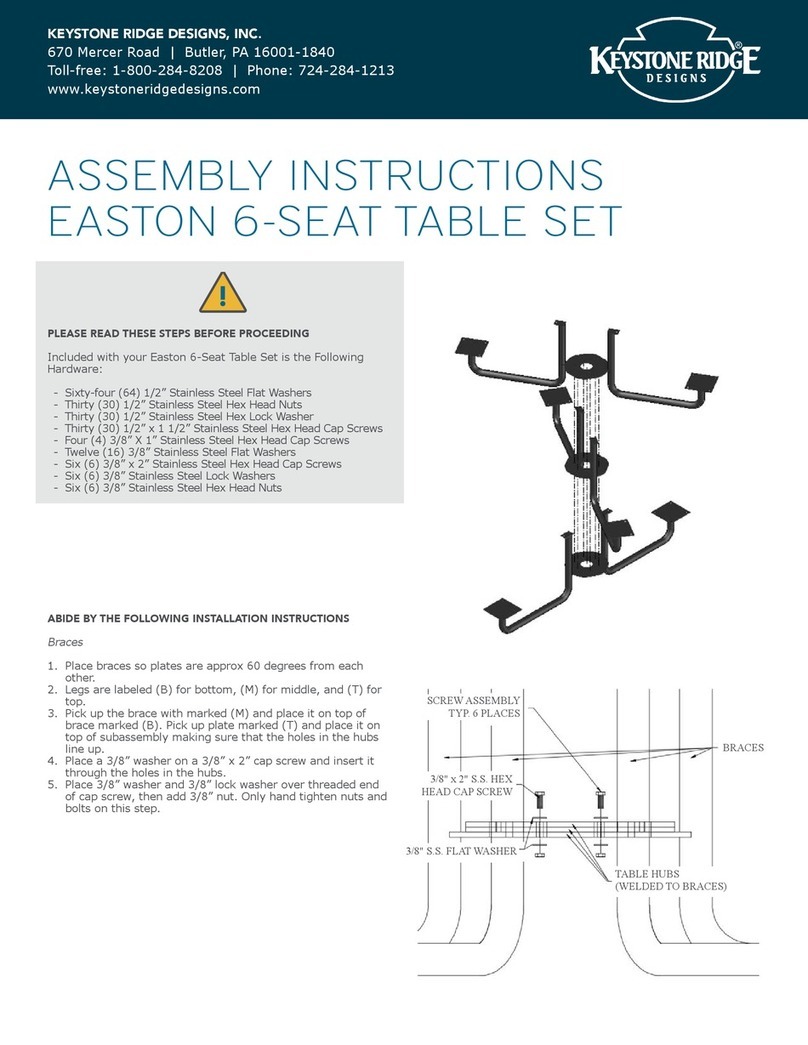 KEYSTONE RIDGE DESIGNS EASTON EA6-6 Assembly instructions