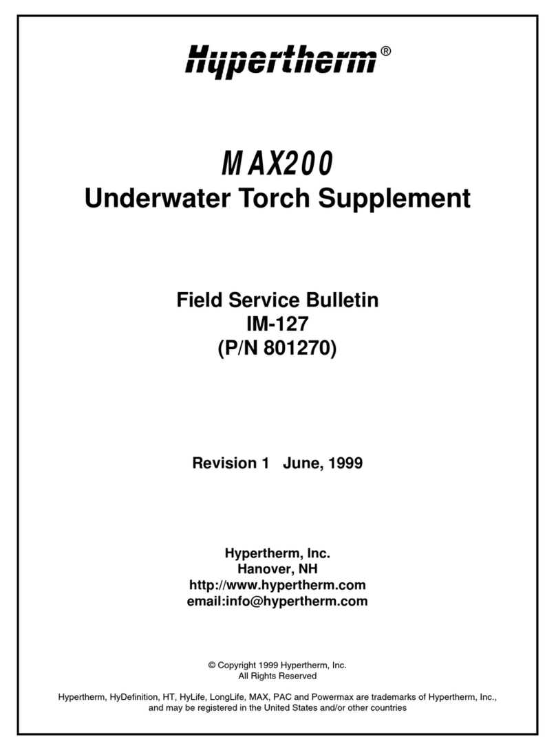Hypertherm MAX200 Reference manual