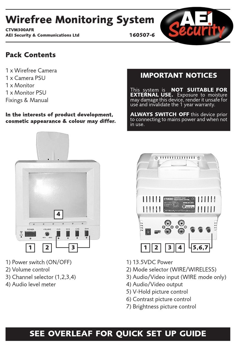 AEI Security & Communications CTVM300AFR quick start guide AEI Security & Communications CTVM300AFR quick start guide