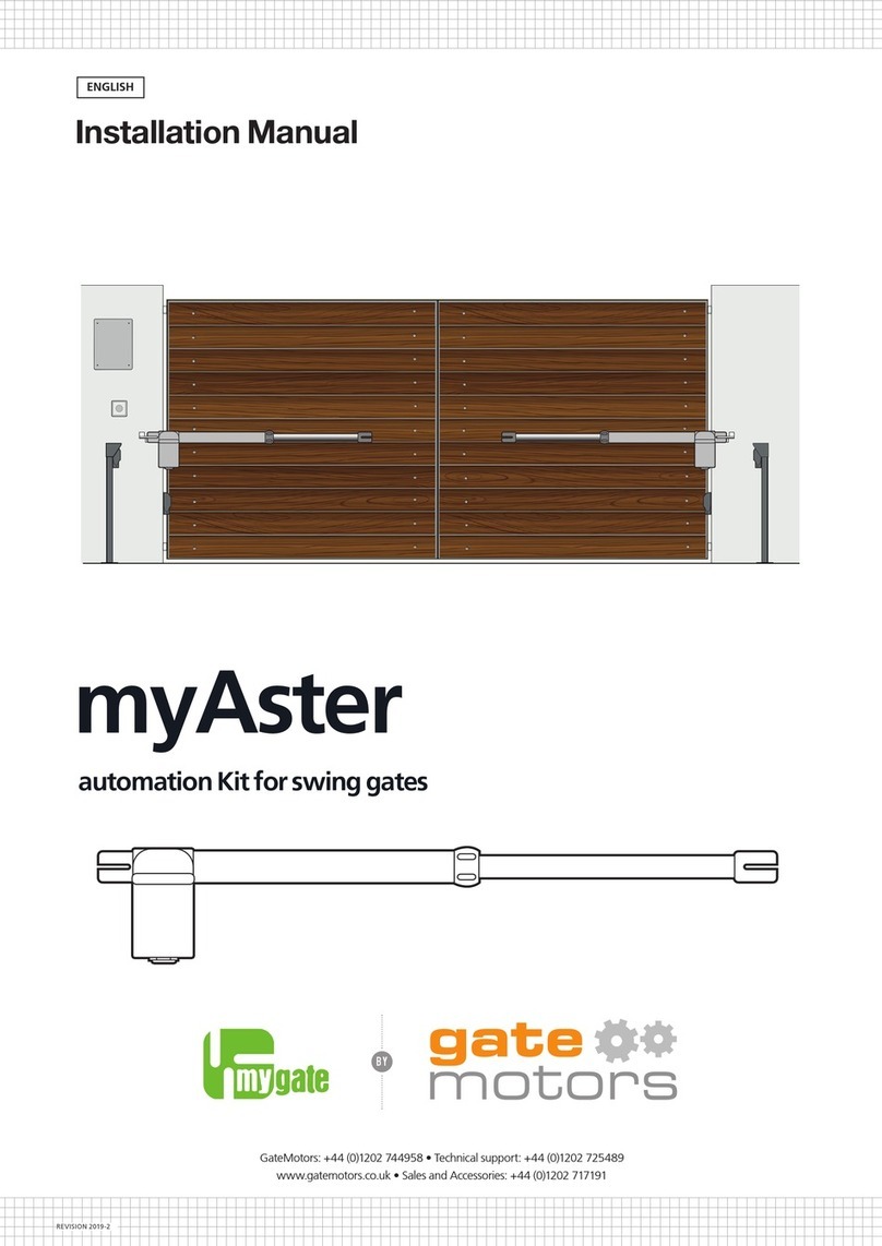 Gate Motors MyGate myAster Series installation manual