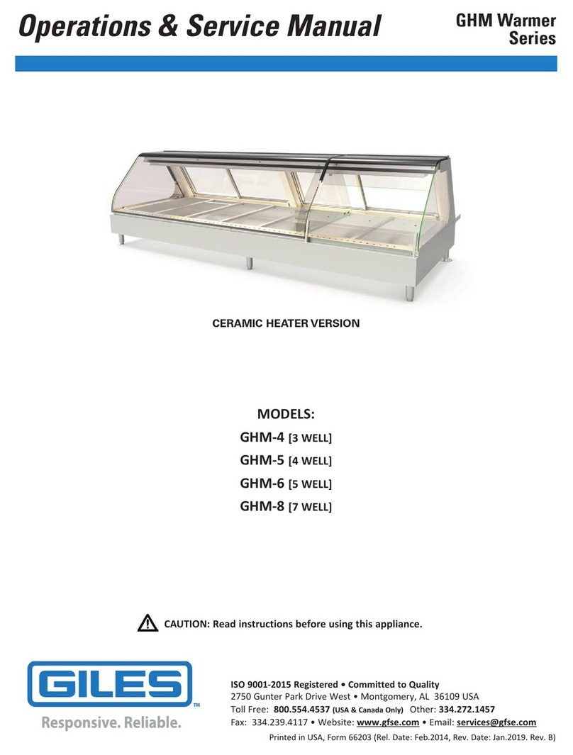 GILES GHM Warmer Series Operation & service manual GILES GHM Warmer Series Operation & service manual