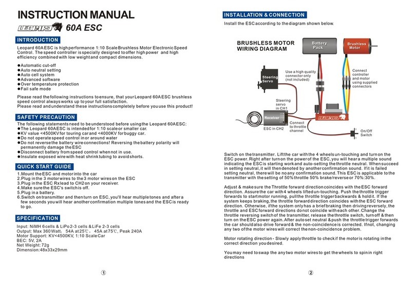 Leopard 60A ESC instruction manual
