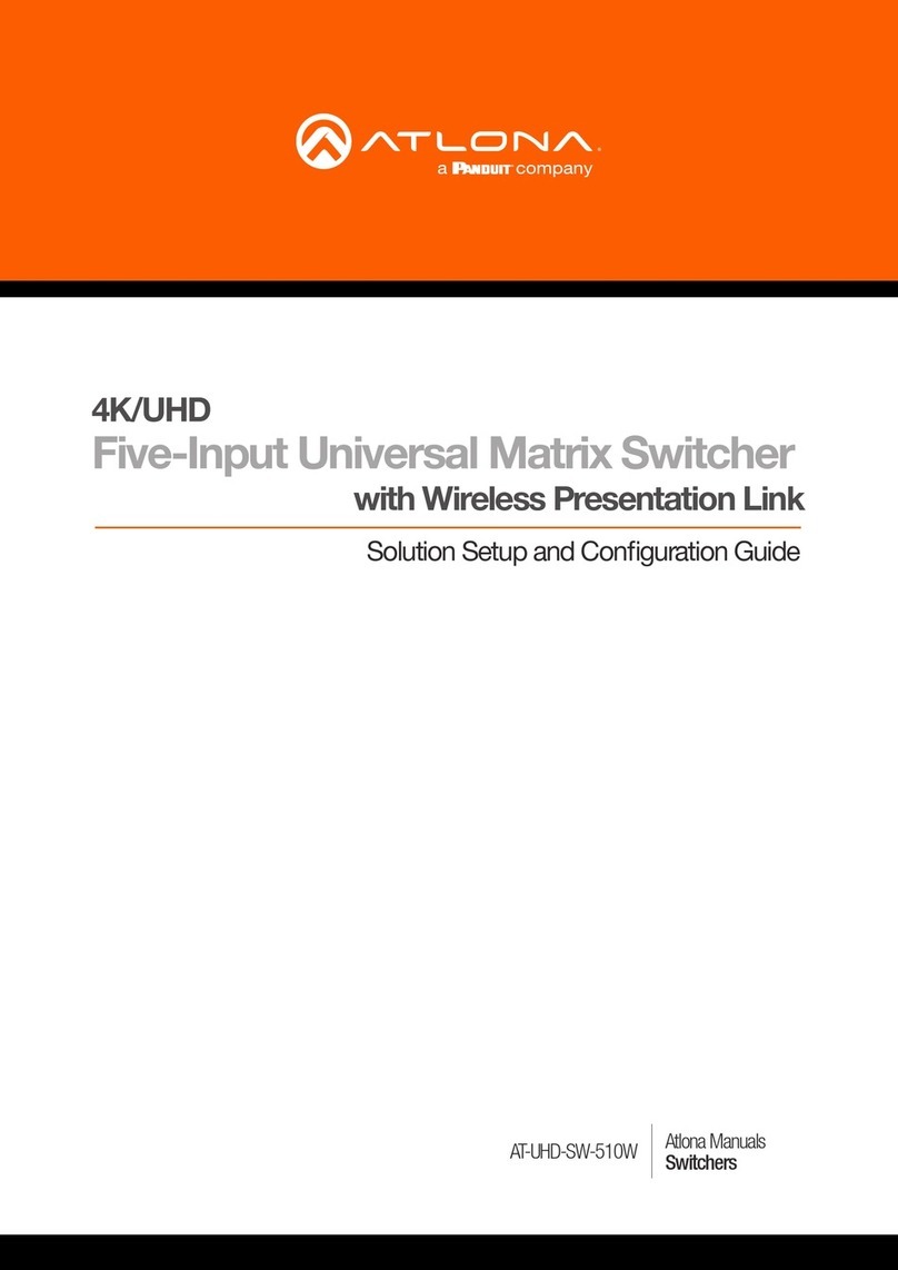Panduit Atlona AT-UHD-SW-510W User manual
