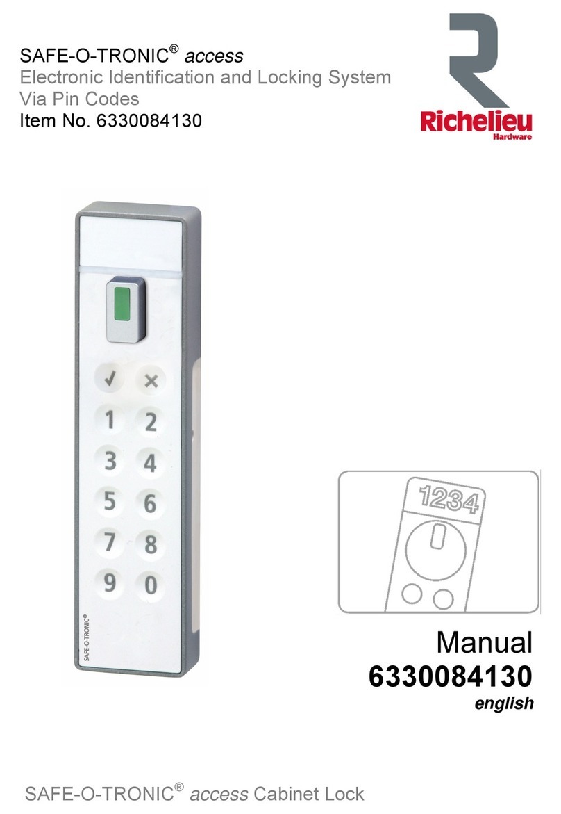 Richelieu SAFE-O-TRONIC access User manual