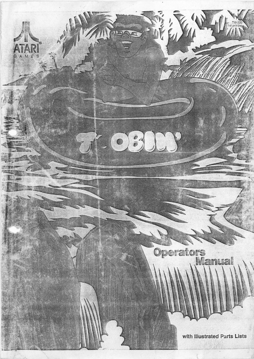 Atari TOOBIN' Operator's manual