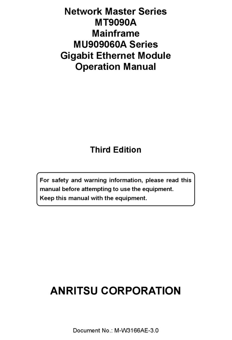Anritsu Network Master MT9090A Series User manual