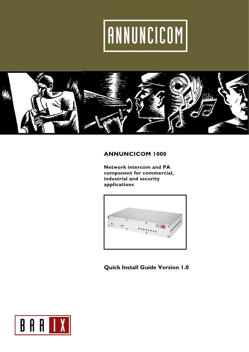 BARIX Annuncicom 1000 Quick install guide