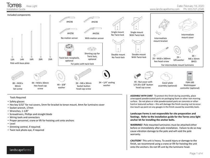 Landscape Forms Torres installation guide