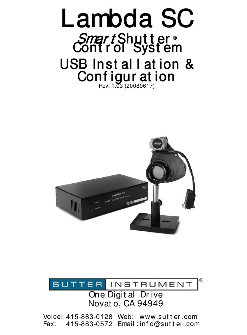 Sutter Instrument Lambda SC Quick guide