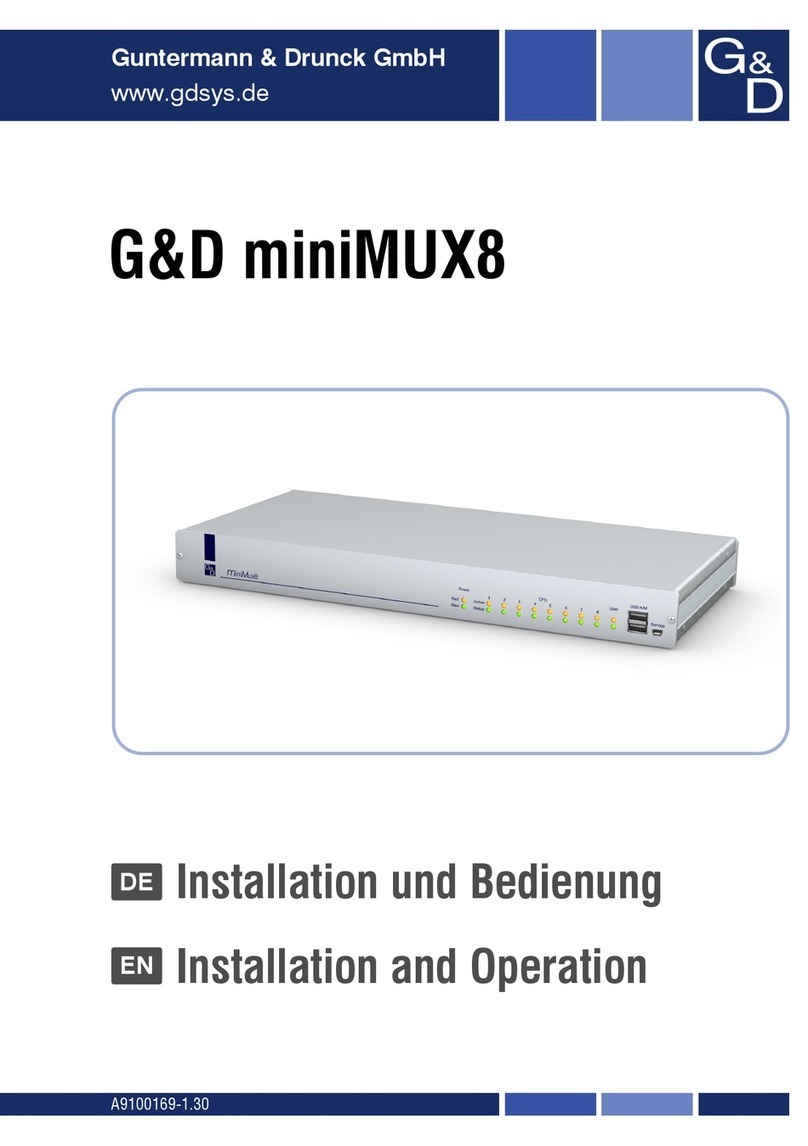 Guntermann & Drunck miniMUX8 Installation and operation
