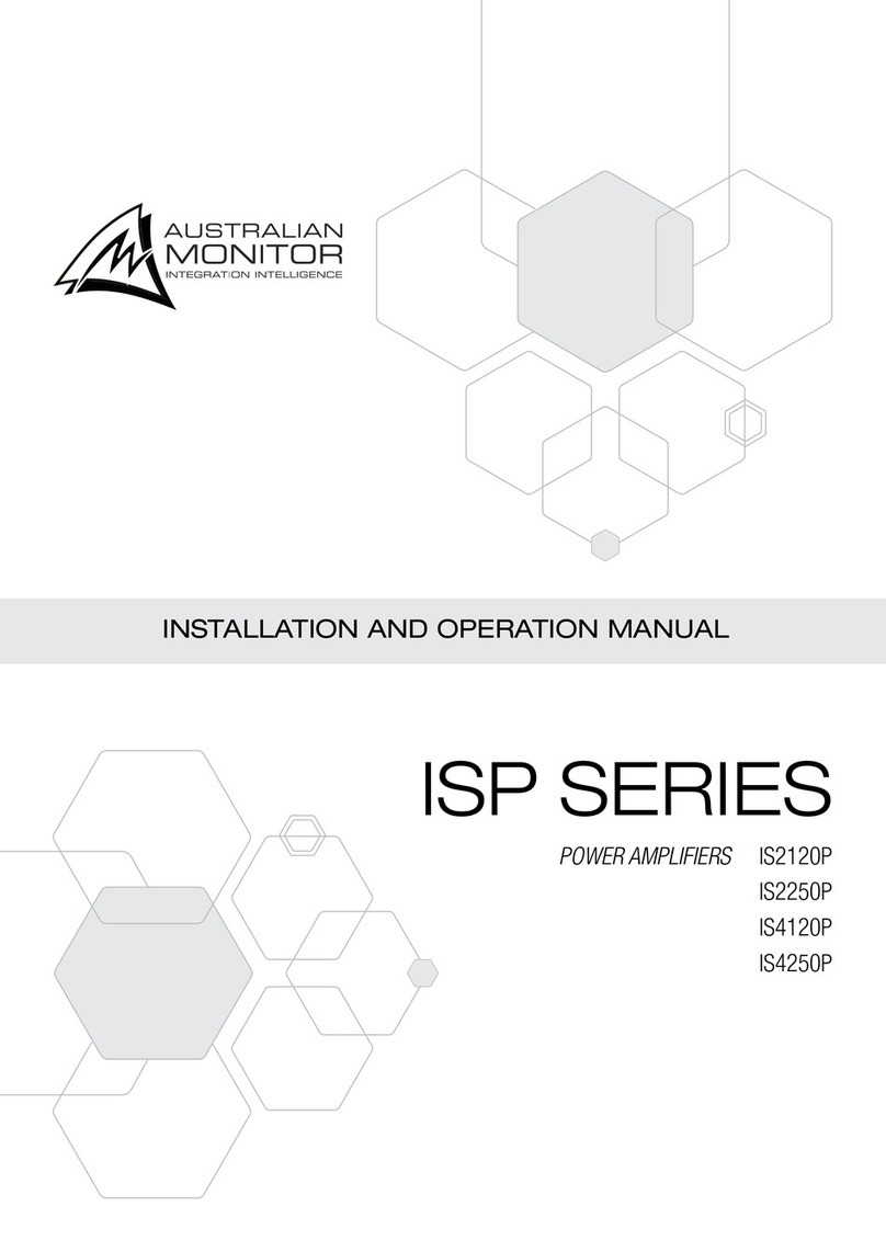 AUSTRALIAN MONITOR ISP Series User manual AUSTRALIAN MONITOR ISP Series User manual