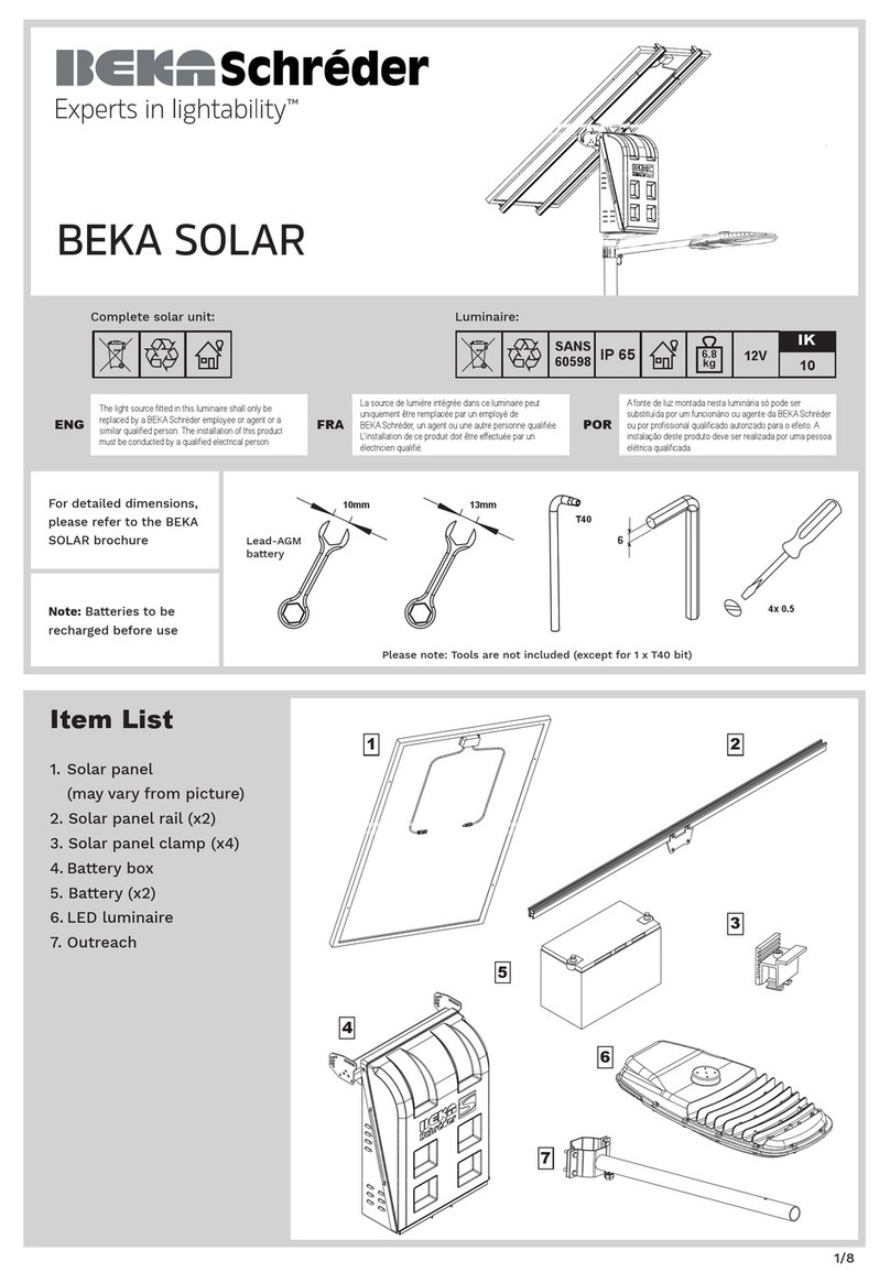 BEKA Schreder BEKA SOLAR manual