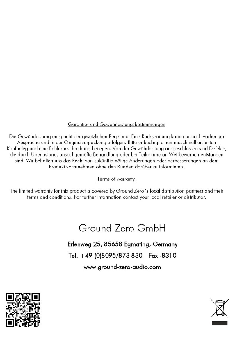 Ground Zero TITANIUM Series owner's manual