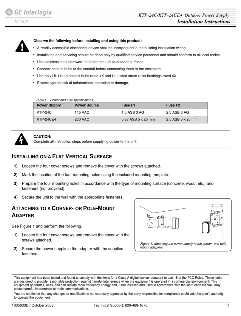 GE KTP-24C User manual