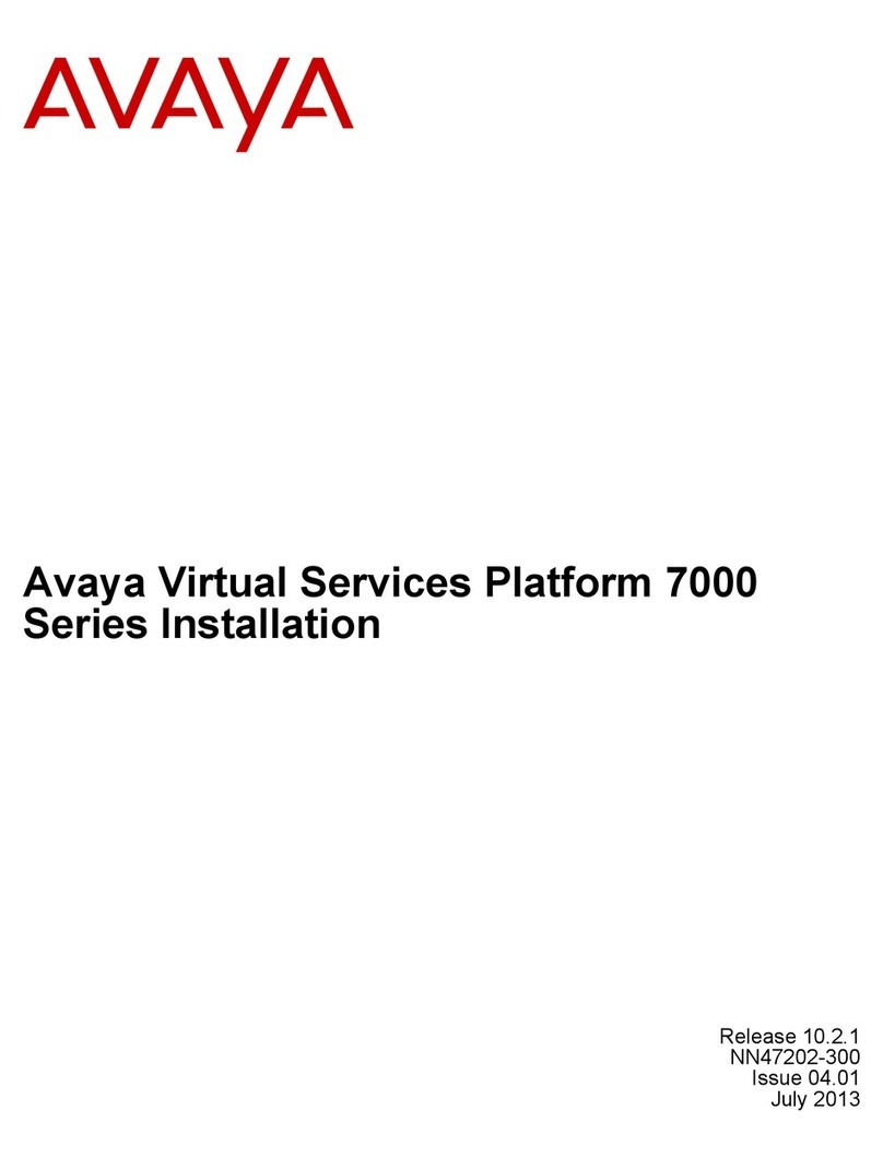 Avaya Virtual Services Platform 7000 Series User manual