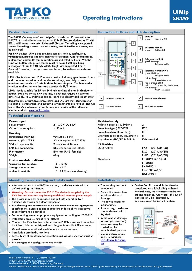 TAPKO UIMip SECURE operating instructions