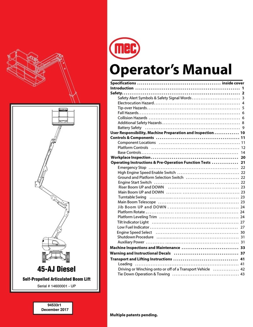 Mec 45-AJ Diesel Operator's manual