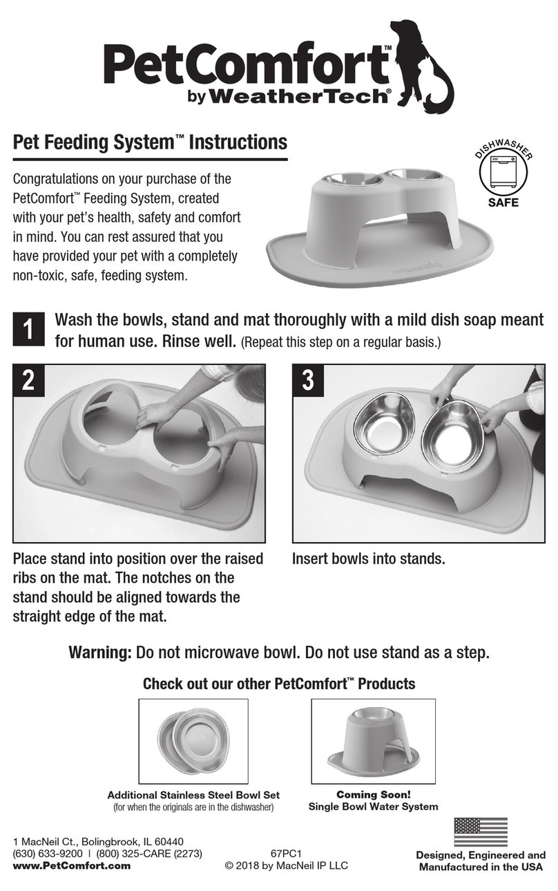 WeatherTech PetComfort Feeding System instructions
