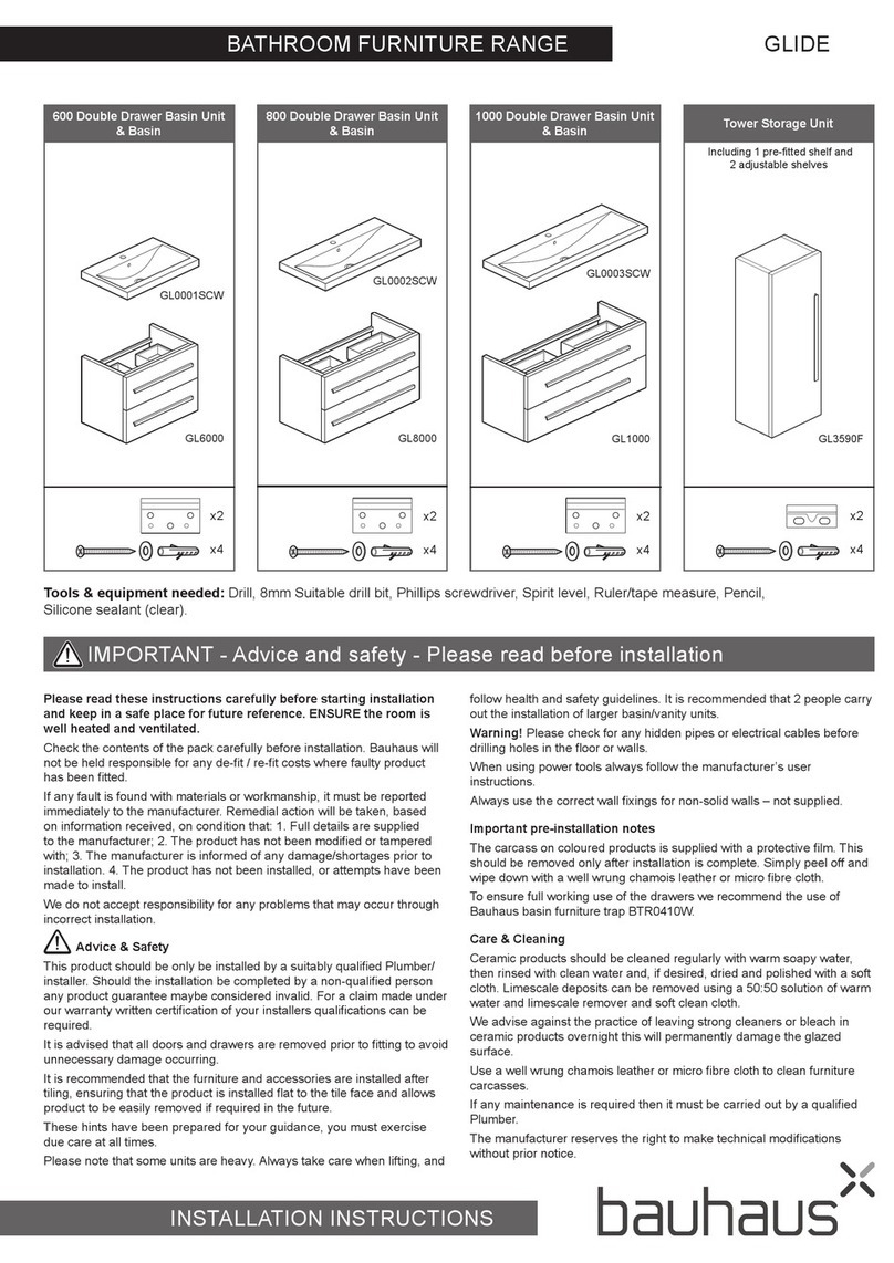 bauhaus 600 Series installation instructions