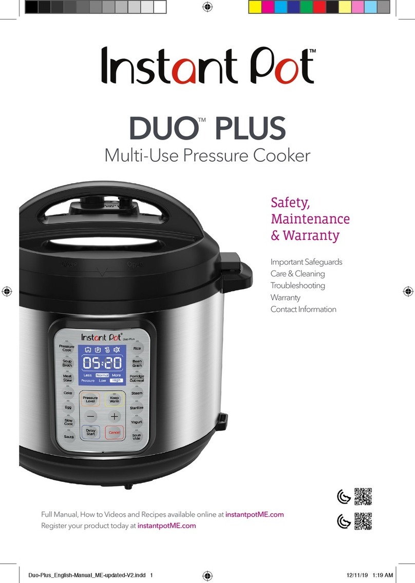 InstantPot duo plus Safety, Maintenance & Warranty