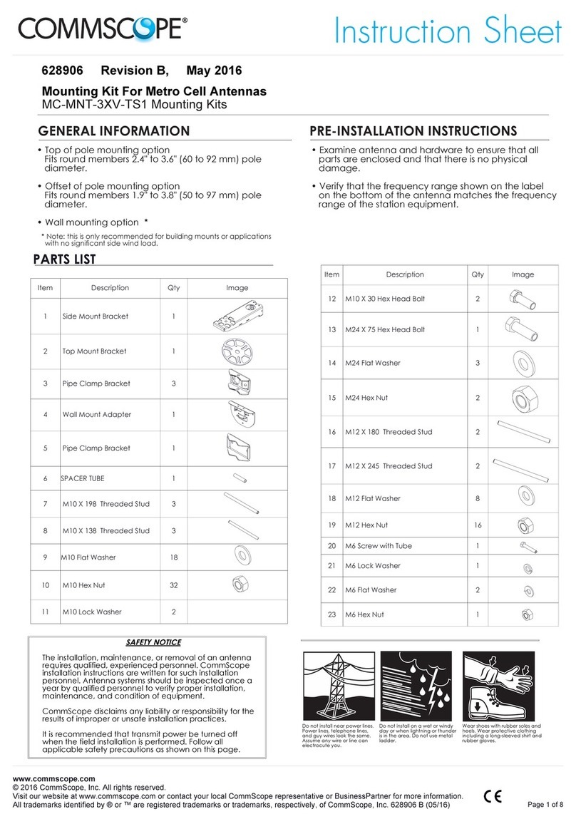 CommScope MC-MNT-3XV-TS1 instruction sheet