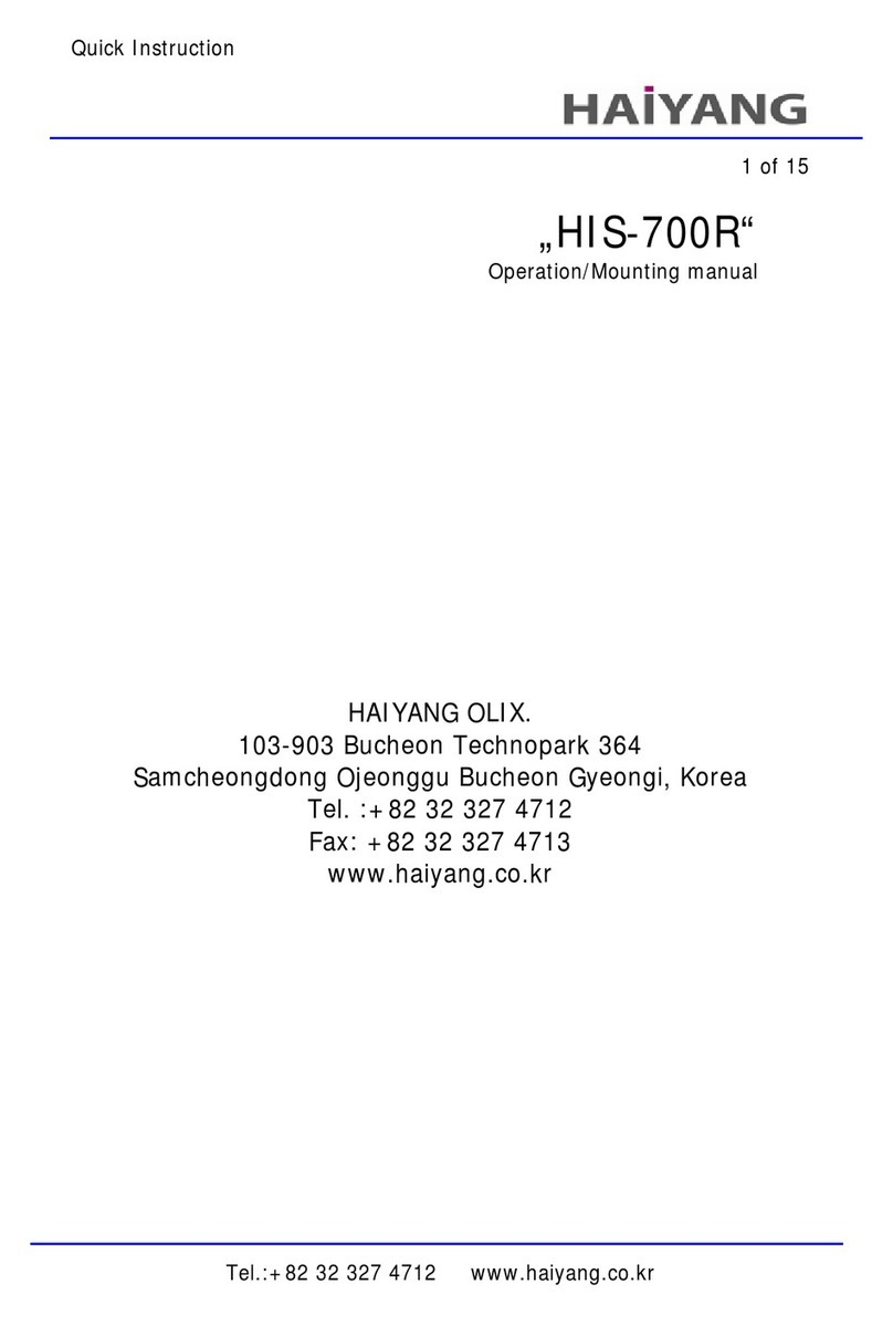 Haiyang HIS-700R Quick instructions