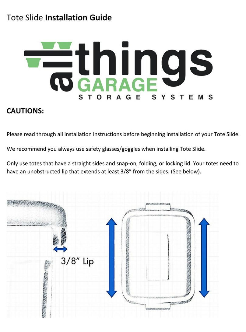 All Things Garage Tote Slide User manual