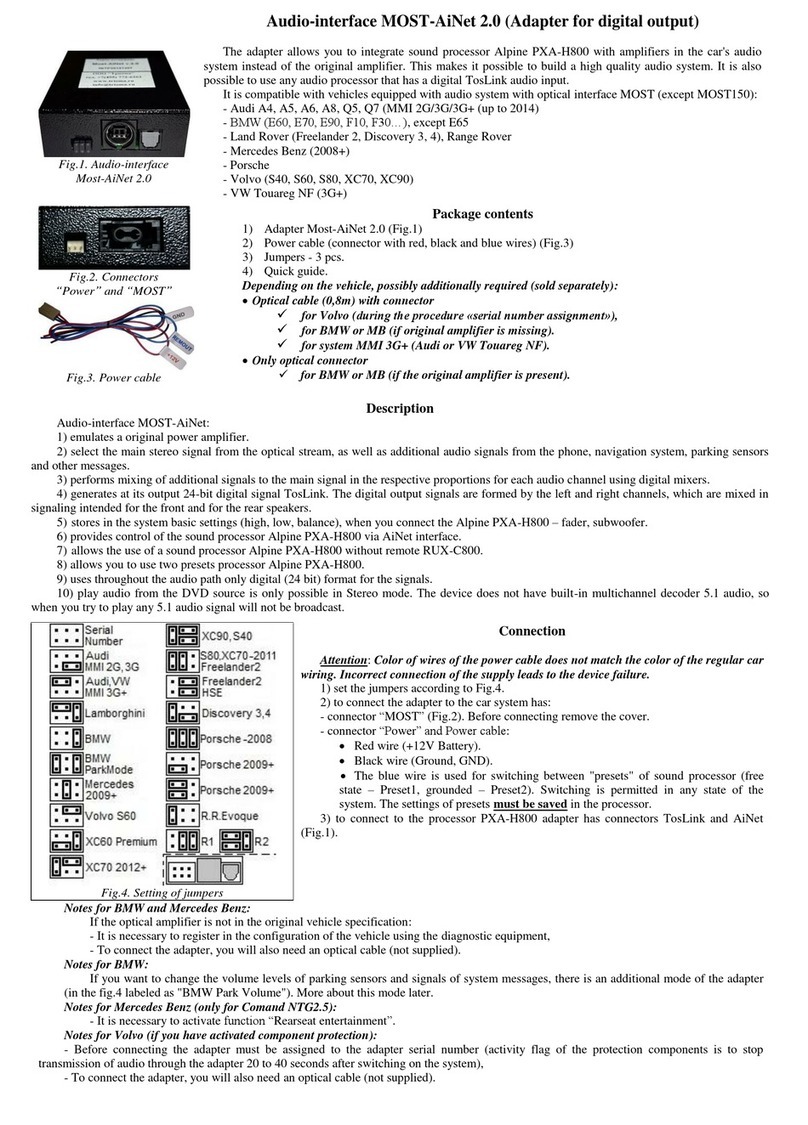 Trioma MOST-AiNet2.0 User manual